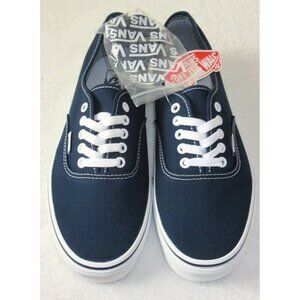 Vans Authentic Women's Dress Blues True White Canvas Skate shoes Size 8 NIB